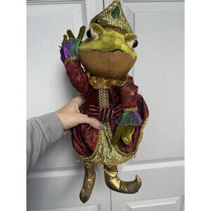 Prince Charming/Jester Frog Harlequin Plush Shelf Sitter Royal Renaissance